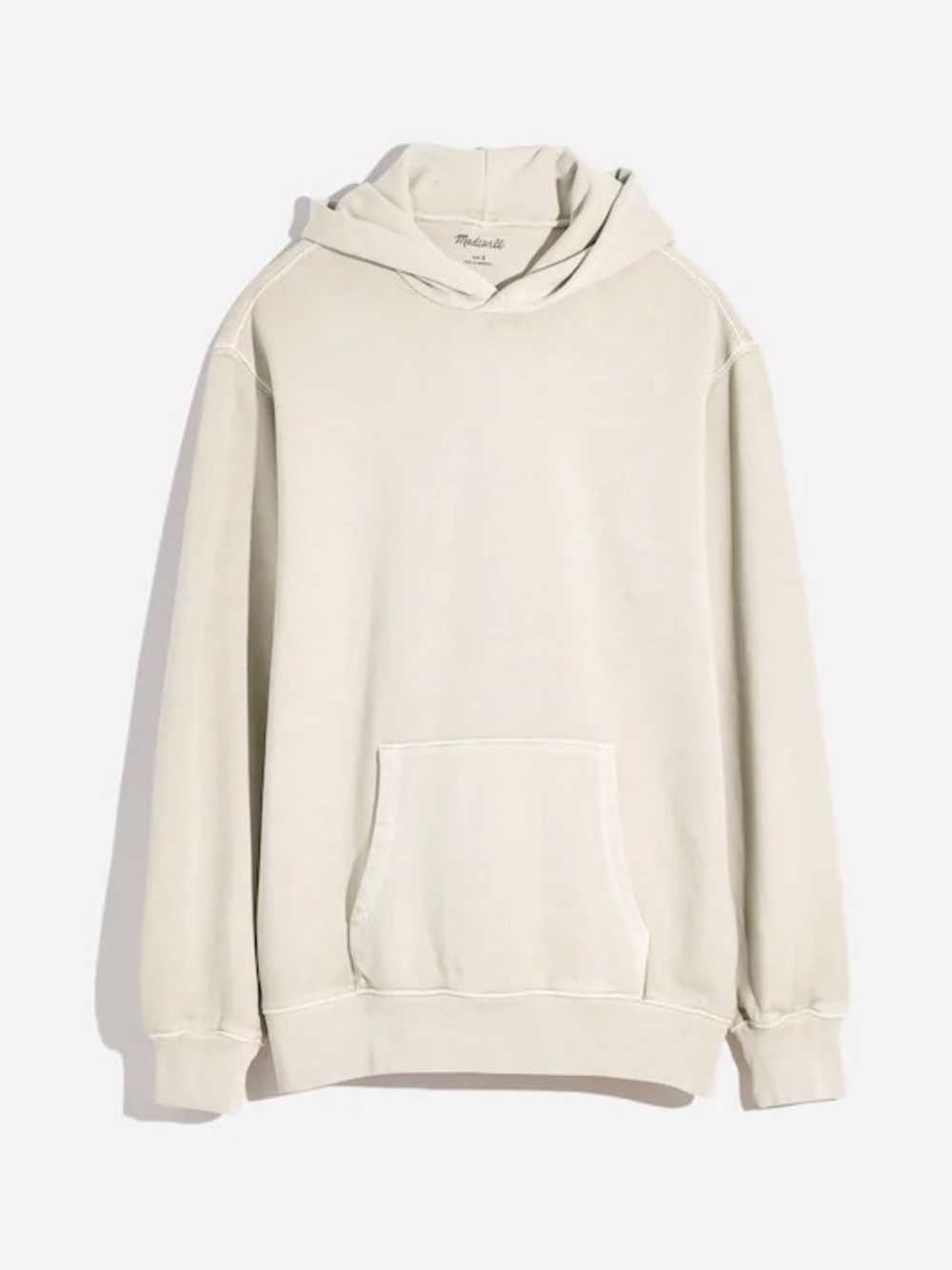 Madewell The McCarren Hoodie in Bleached Canvas Size M NWT $98 NK076